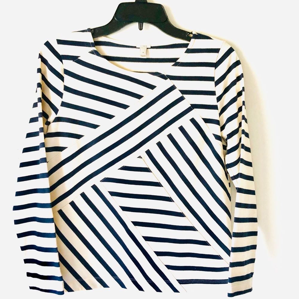 J Crew Stripe Long Sleeve Top S